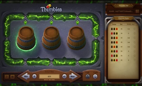 Thimbles evoplay เครดิตฟรี slotxo เว็บตรง