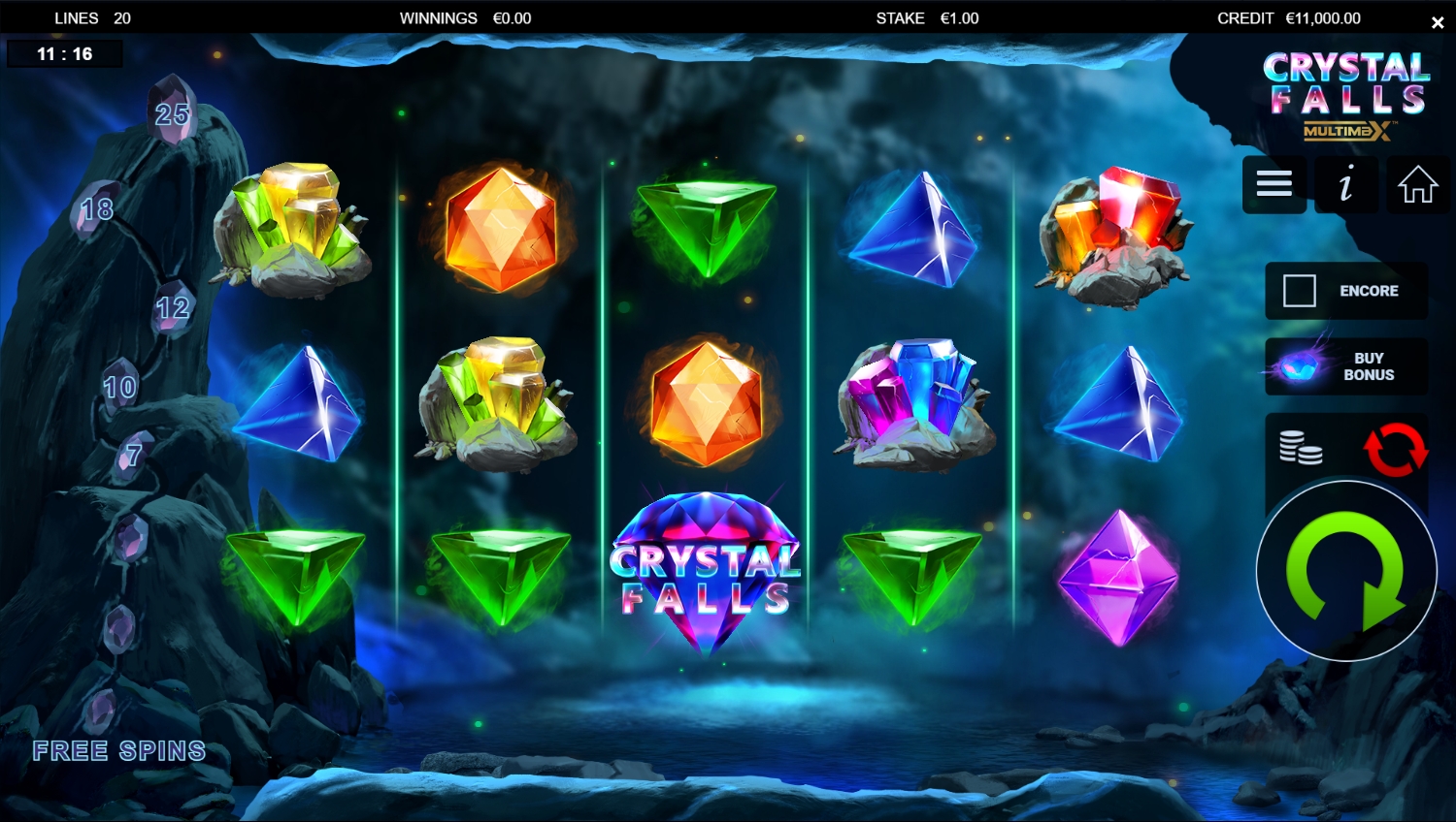 Crystal Falls Multimax YGGDRASIL สล็อต xo 24 slotxo119