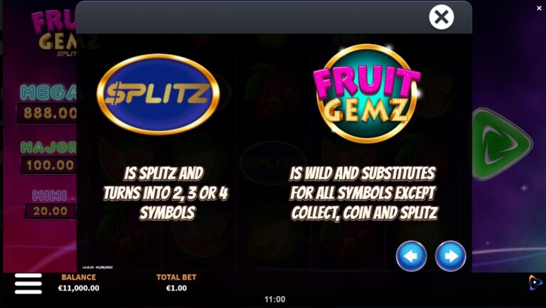 Fruit Gemz Splitz Yggdrasil Game สล็อต xo 123 slotxo119