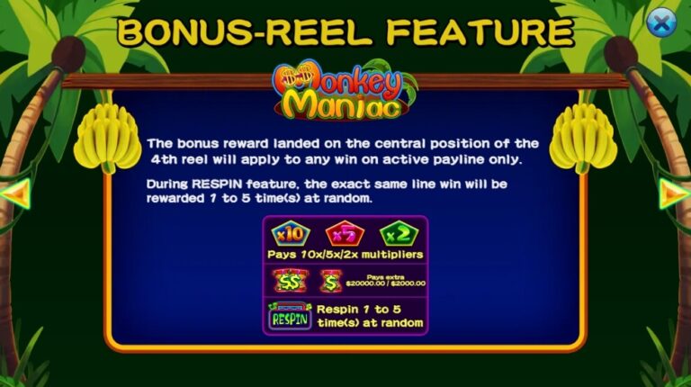 Monkey Maniac KA Gaming Game slotxo ไม่มีขั้นต่ำ slotxo119