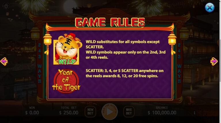Year of the Tiger KA Gaming Game slotxo ไม่มีขั้นต่ำ slotxo119