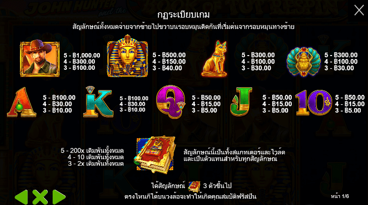 John Hunter and the Book of Tut Respin สล็อตค่าย PRAGMATIC PLAY เครดิตฟรี สล็อต XO
