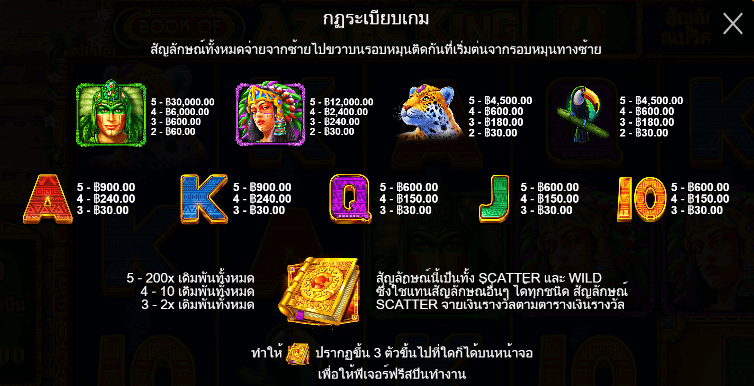 Book of Aztec King สล็อตค่าย PRAGMATIC PLAY เครดิตฟรี สล็อต XO