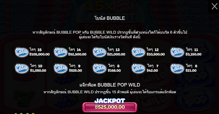 Bubble Pop PRAGMATIC PLAY เล่นผ่านเว็บ SLOTXO เว็บตรง