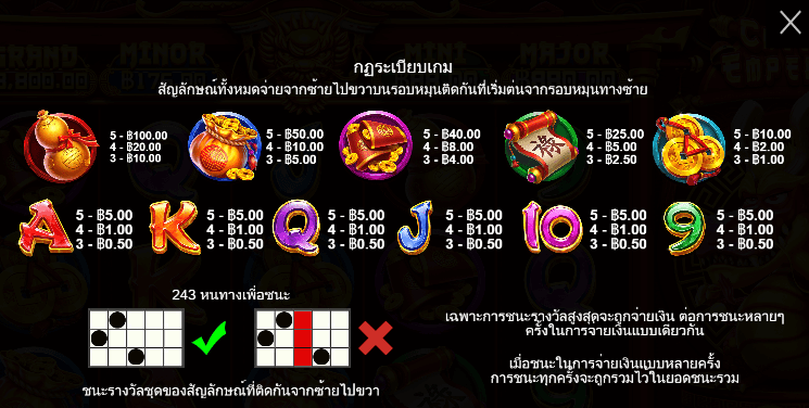 Cheeky Emperor สล็อตค่าย PRAGMATIC PLAY เครดิตฟรี สล็อต XO