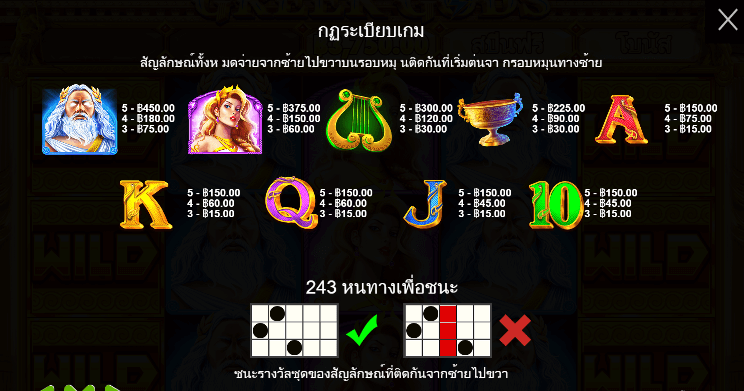 Greek Gods สล็อตค่าย PRAGMATIC PLAY เครดิตฟรี สล็อต XO