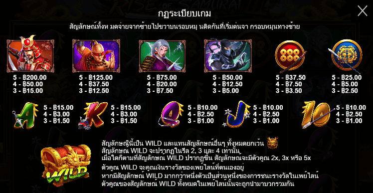 Rise Of Samurai III สล็อตค่าย PRAGMATIC PLAY เครดิตฟรี สล็อต XO