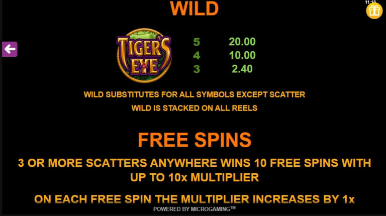 Tigers Eye Microgaming ออโต้ slotxo119