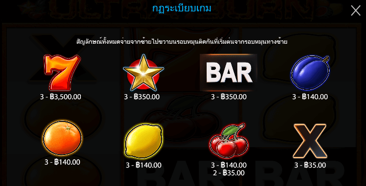 Ultra Burn สล็อตค่าย PRAGMATIC PLAY เครดิตฟรี สล็อต XO
