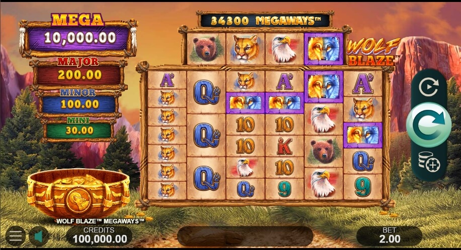 Wolf Blaze Megaways Microgaming slotxo แจกเครดิตฟรี slotxo119