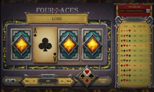 Four Aces slot evoplay