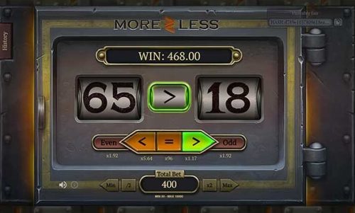 More or Less evoplay slots XOSLOT